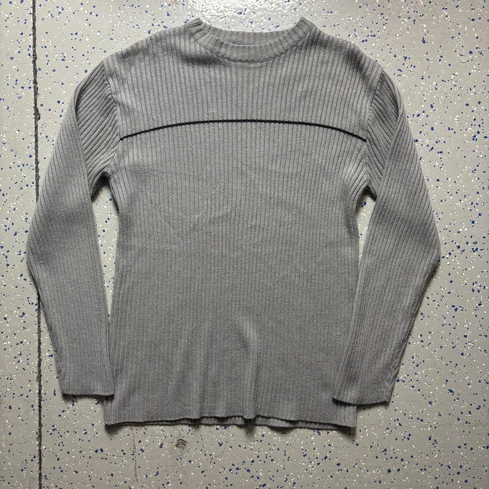 Red Box Knit Ribbed Long Sleeve Knit Sweater Mens XL Lightweight Stripe Surf